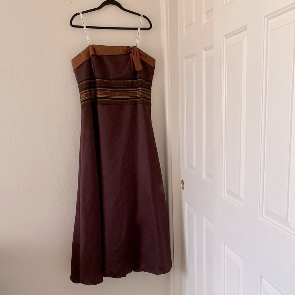 David’s Bridal Strapless Maxi Dress